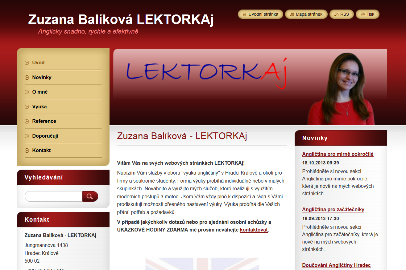 LEKTORKAj – Výuka angličtiny v Hradci Králové a okolí - otevřít web www.lektorkaj.cz